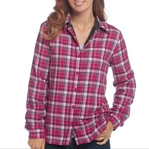 Fleece lined LL Bean women's flannel